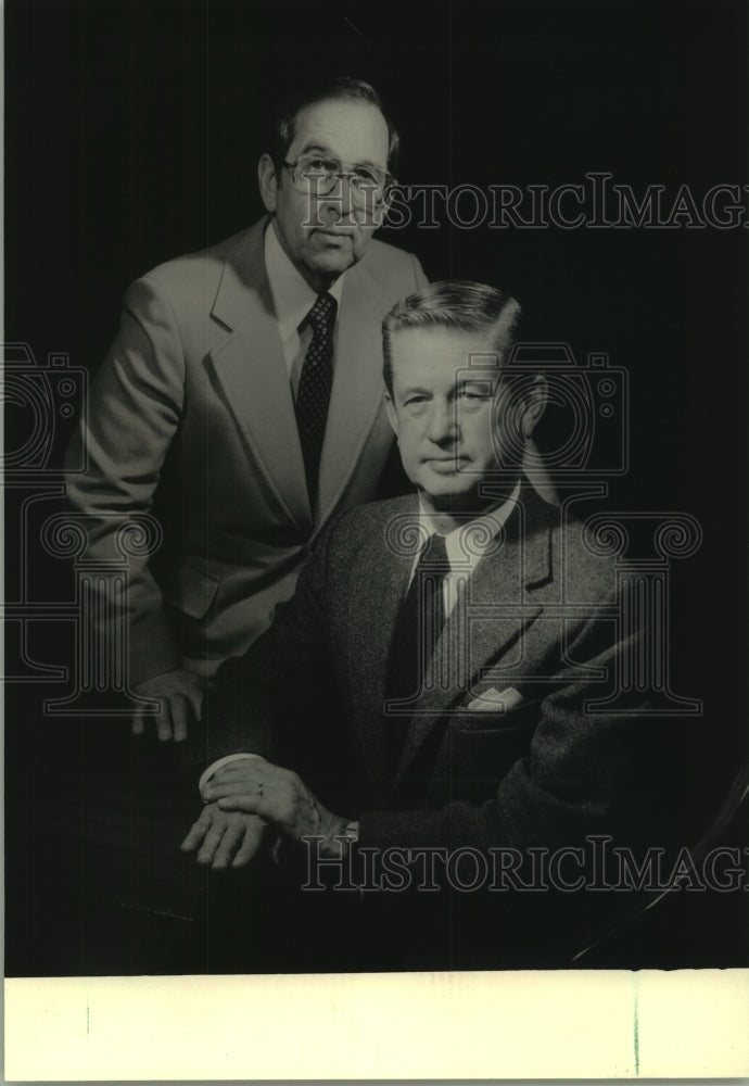 1987, Retired Verex executives Bruce Thomas and Robert Waldo - Historic Images