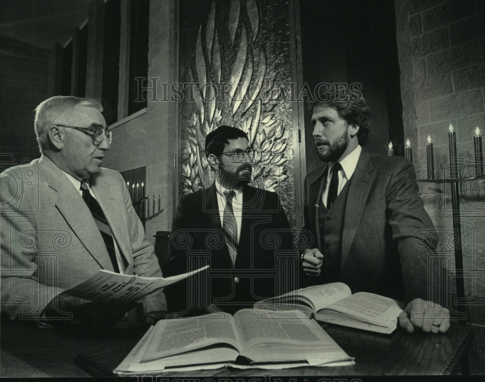 1986, Reverends Kenneth Kohl &amp; Brent Smith &amp; Rabbi Gideon Goldenholz - Historic Images