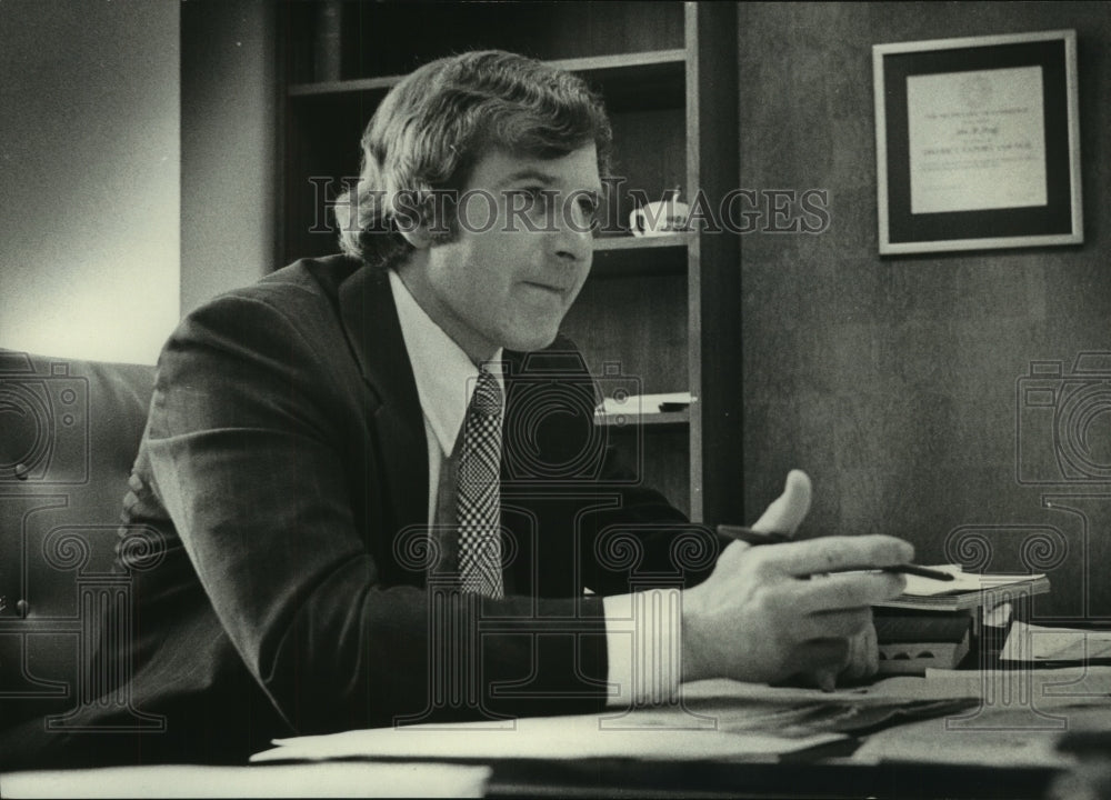 1975, J. Michael Straka, Vice-President CIB Marine Bancshares, Inc. - Historic Images