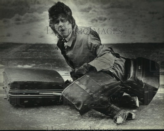 1983 Judith Novak slipped and fell on ice at Mitchell Field. - Historic Images