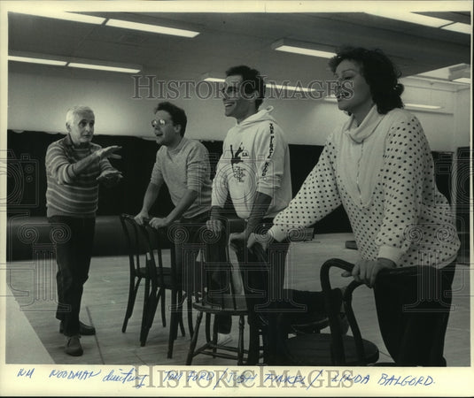 1986 Press Photo University of Wisconsin-Milwaukee theater rehearses "Merrily" - Historic Images