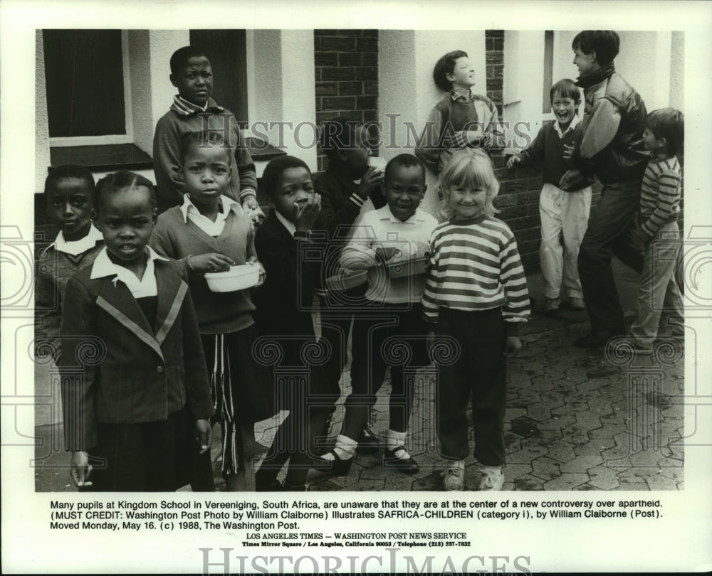 1988, Pupils at Kingdom School in Vereeniging, South Africa - Historic Images