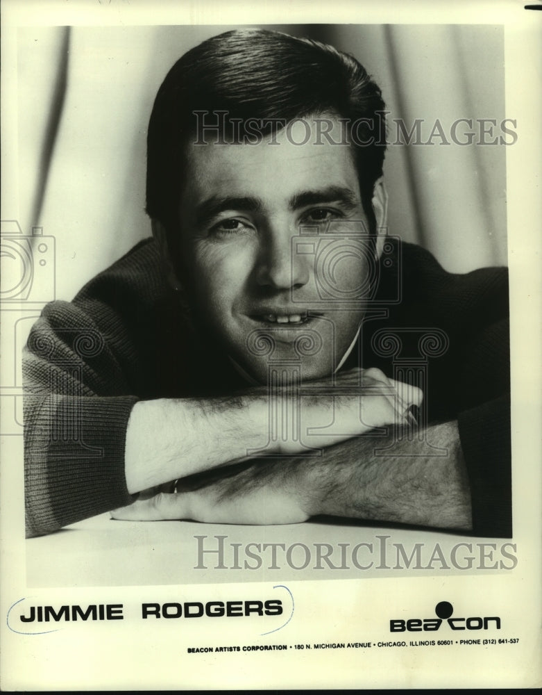 1974 Press Photo Jimmie Rodgers, from Beacon Artists Corporation - mjc18652 - Historic Images