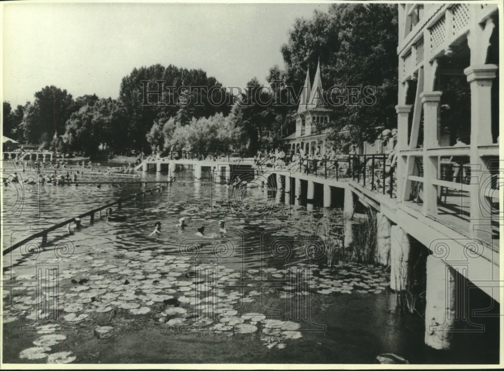 1980, The thermal springs of Heviz, on Hungary&#39;s Lake Balaton - Historic Images