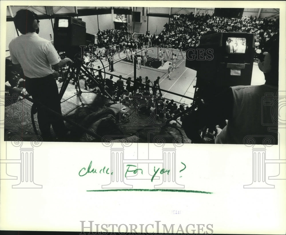 1983, Sports 36 televises Waukesha North-King basketball game - Historic Images