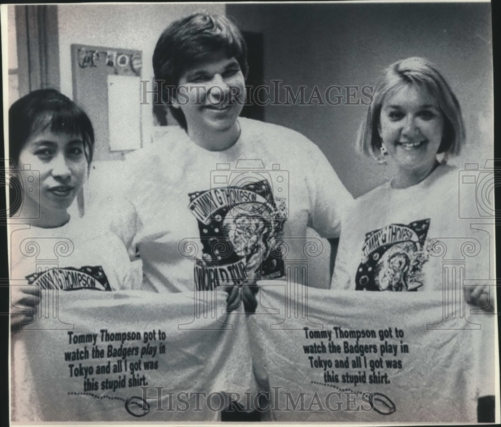 1993, Carmel Capati, Tom Mullooly, Deb Sutinen Show Thompson Shirts - Historic Images