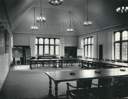 1965, Milwaukee-Downer College Library Turned Conference Chamber - Historic Images
