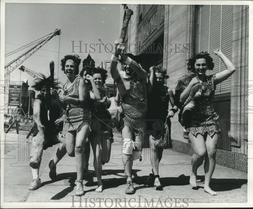 1961, University of Wisconsin-Milwaukee Mr. &amp; Mrs. Flintstone contest - Historic Images