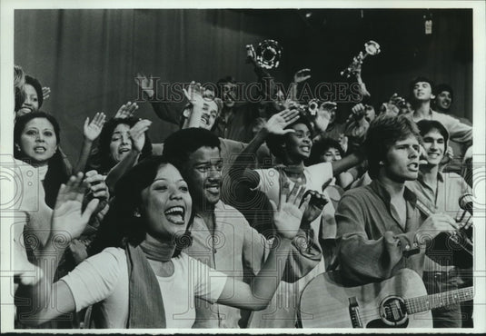 1983, The "Up With People" troupe in action - mjc19228 - Historic Images