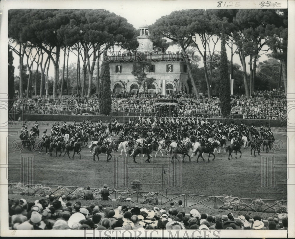 1952 Press Photo 21st international horse show,Piazza di Siena of Rome-Historic Images