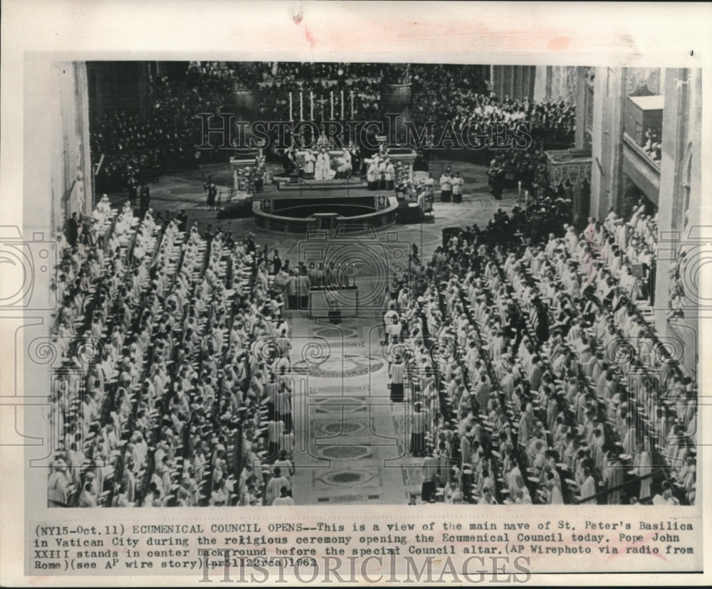 1962, St. Peter&#39;s Basilica in Vatican City During Religious Ceremony - Historic Images