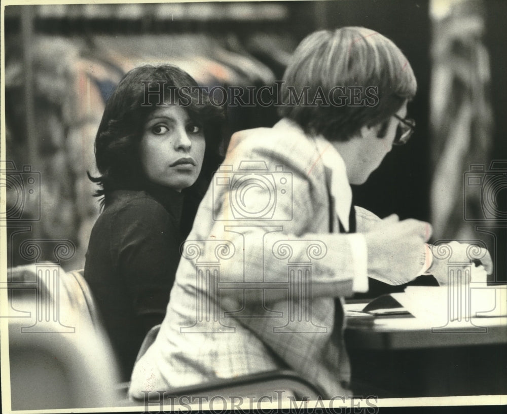 1979, Valencia M. Vallejo at a hearing Wednesday in Waukesha - Historic Images