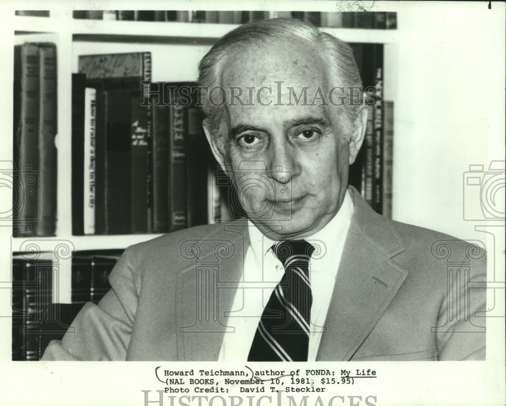 1987 Press Photo Howard Teichmann, author of FONDA: My Life - mjc19304 - Historic Images