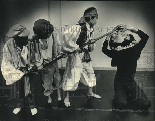 1984 Members of The Theater School Ltd.'s "Sinbad" cast - Historic Images