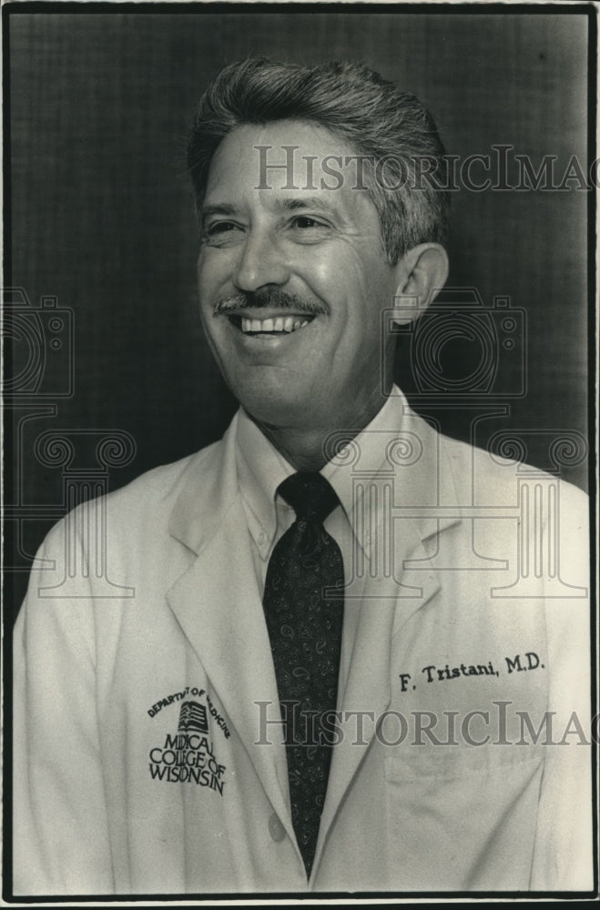 1988 Press Photo Felix Tristani, cardiologist medical college, Wisconsin. - Historic Images