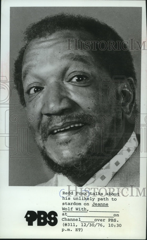 1976 Press Photo Actor and Comedian Redd Foxx - mjc19635 - Historic Images