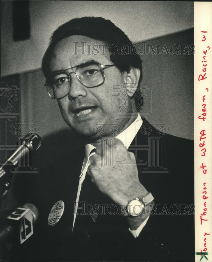 1986 Governor Tommy Thompson debate, Racine, Wisconsin - Historic Images