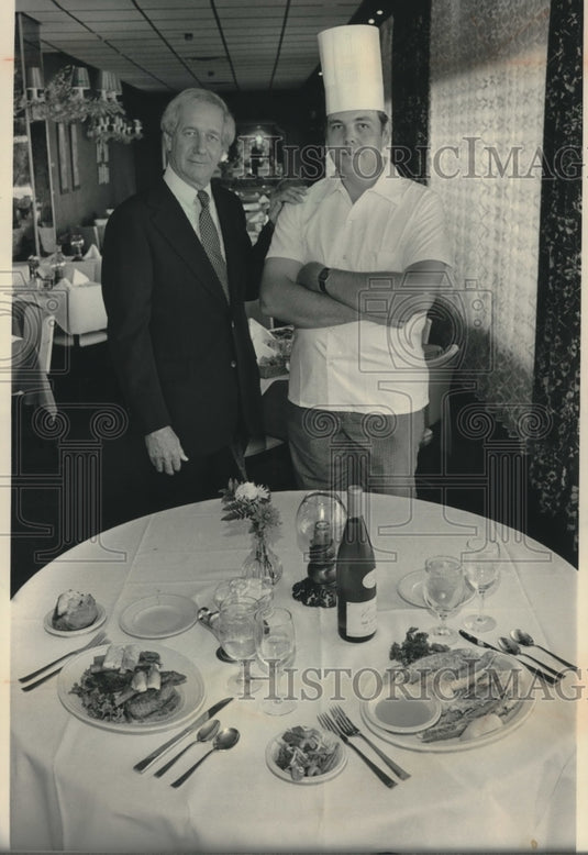 1983 Werner Strothmann & Chef Dennis Kuhfuss of The Boulevard Inn - Historic Images