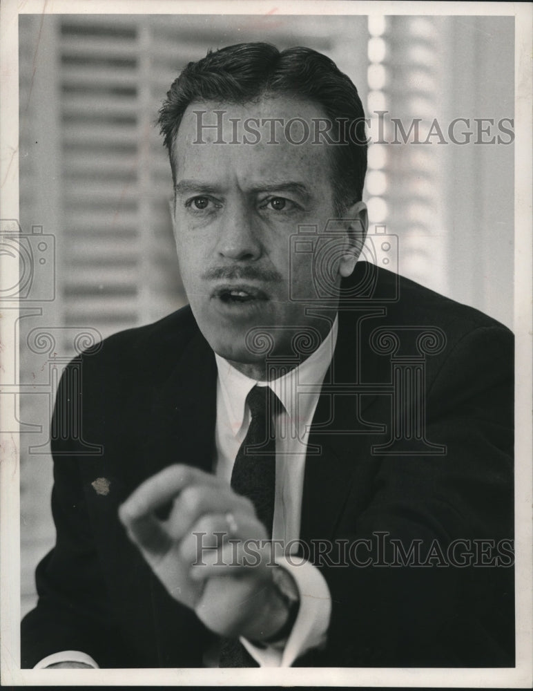 1966, Jack Hood Vaughn talking - Historic Images