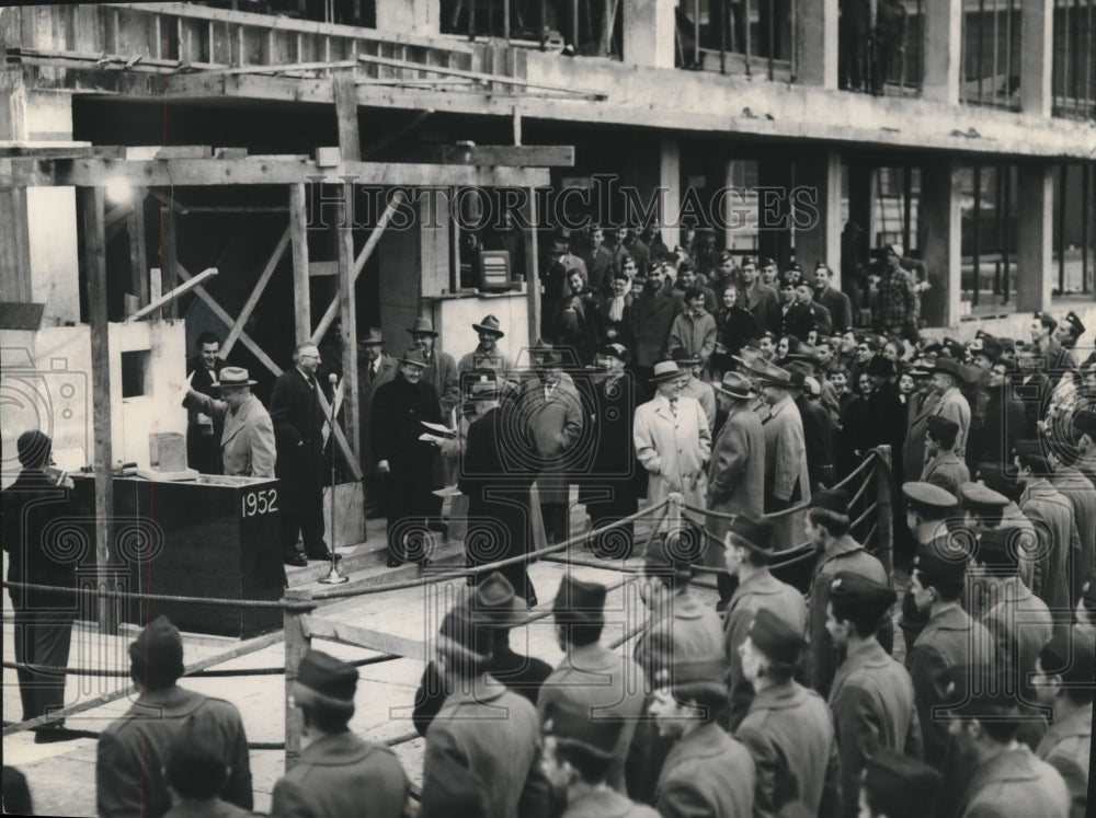 1952 Press Photo University of Wisconsin-Milwaukee building ceremony - mjc20019 - Historic Images