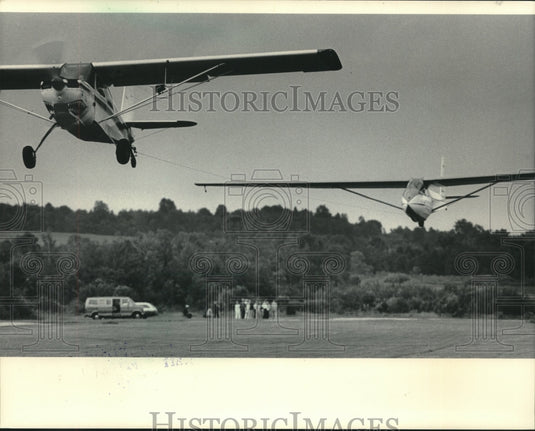 1984 planes at West Bend, Wisconsin airport - Historic Images