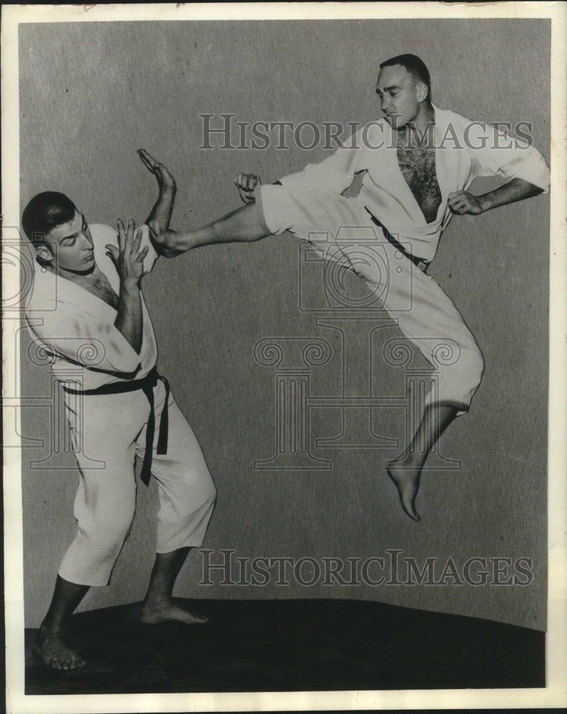 1965 The Gary brothers demonstrating karate in Milwaukee, Wisconsin - Historic Images
