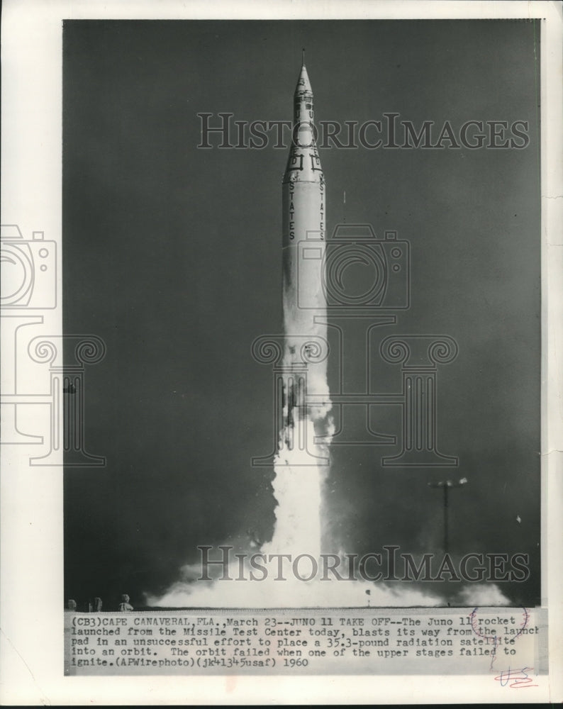1960, Juno II Rocket Launches From Cape Canaveral, Florida - Historic Images