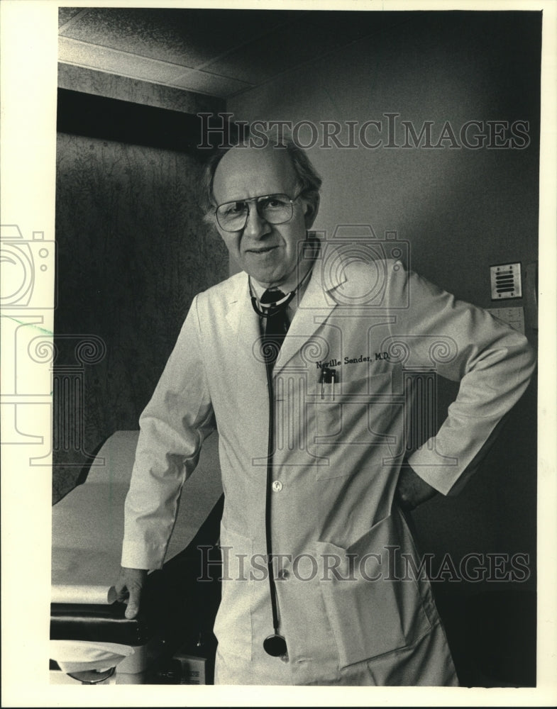 1987, Neville Sender, obstetrician-gynecologist, Milwaukee, Wisconsin - Historic Images