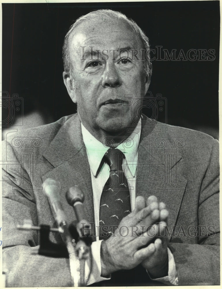 1982 Press Photo George Shultz, U.S. Secretary of State, Washington ...