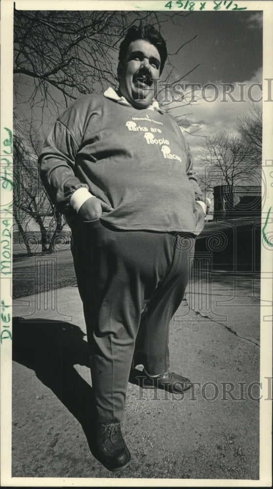 1986 Press Photo Dave Schulz, Milwaukee County Parks Director, Wisconsin - Historic Images