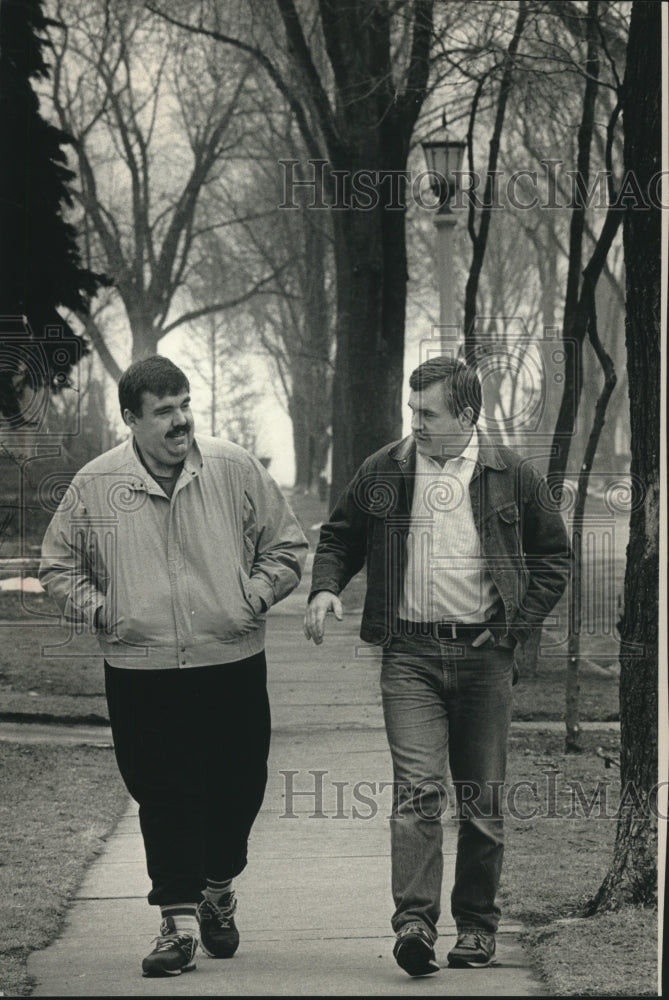 1989, County Executive David Schulz &amp; brother Jerry Schulz, Wisconsin - Historic Images