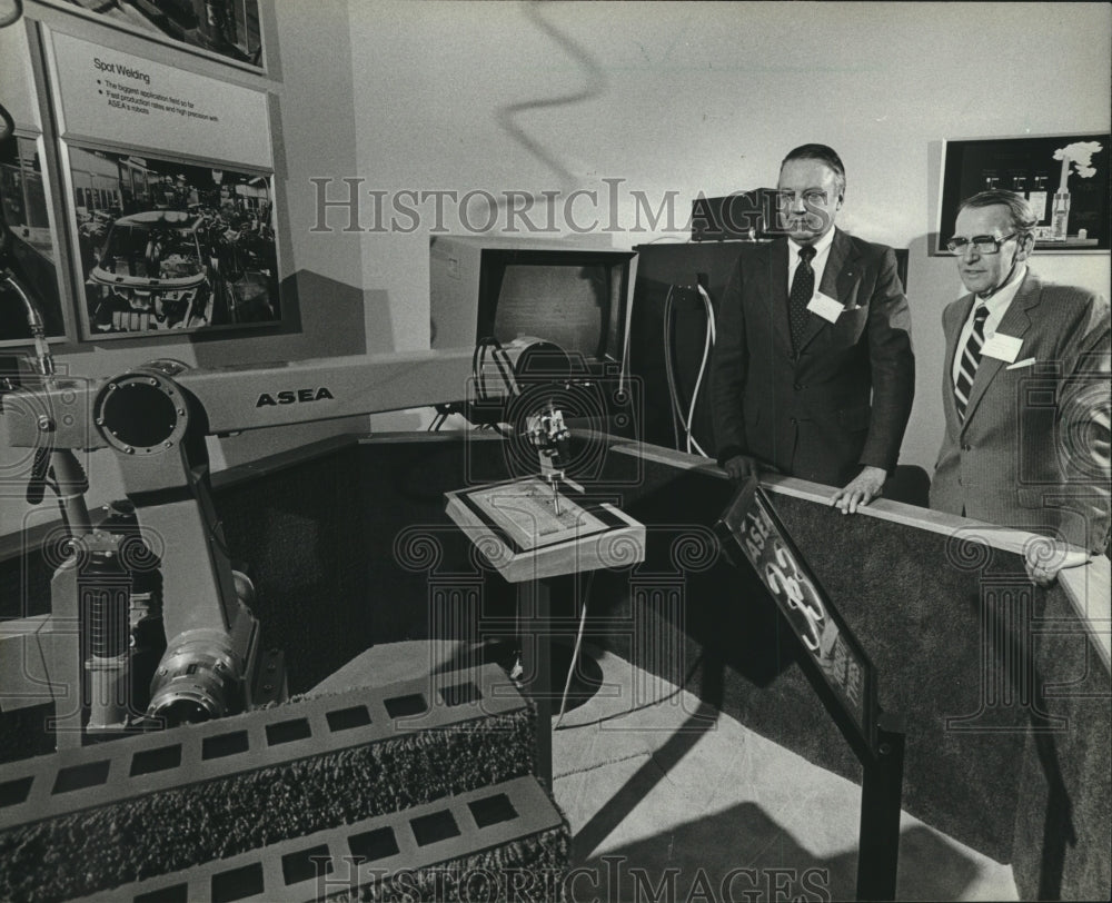 1982, Anders Segerdahl &amp; Karl Erik Andersson ASEA Inc. grand opening - Historic Images