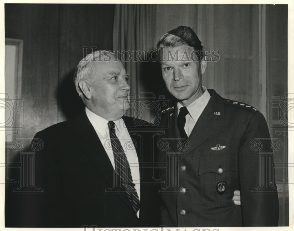 1957, Sen. Alexander Wiley and General Lauris Norstad in France - Historic Images