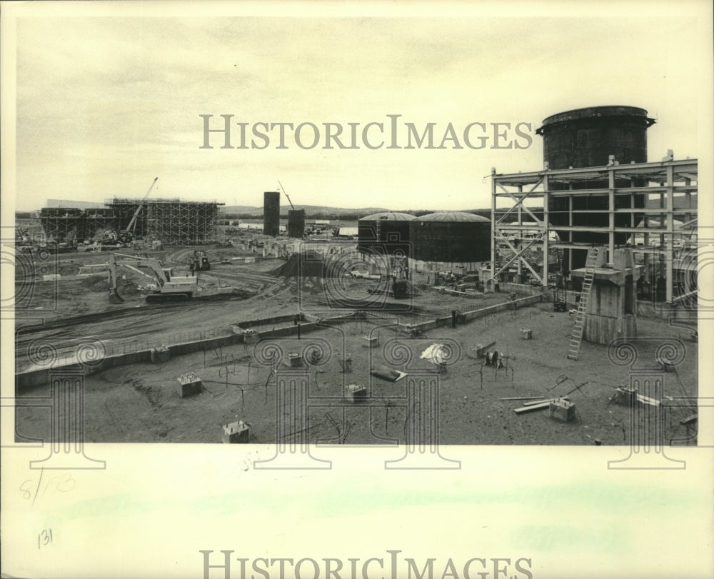 1983 Champion International pulp mill construction, Michigan - Historic Images