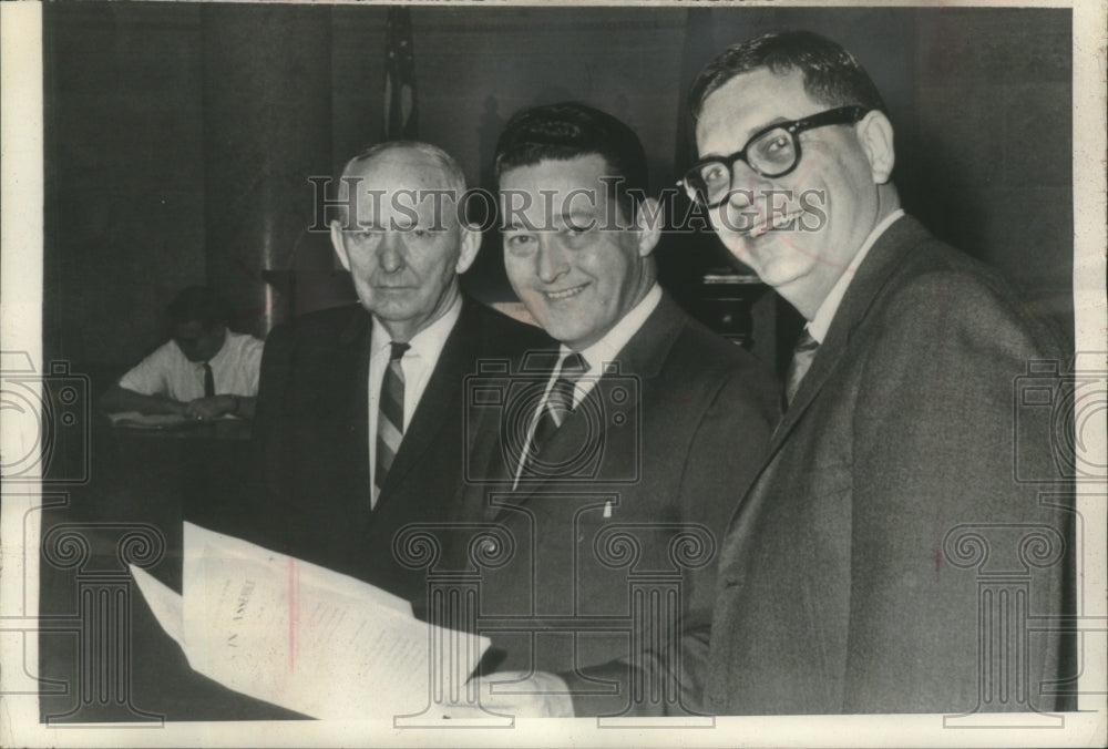 1964, State Senators Frank Panzer, Robert Knowles, and Jerris Leonard - Historic Images
