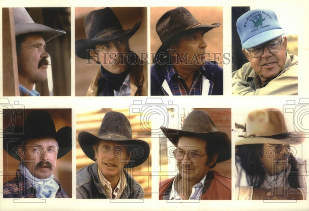 1993, The wild horse capture crew knows each others moves. - Historic Images