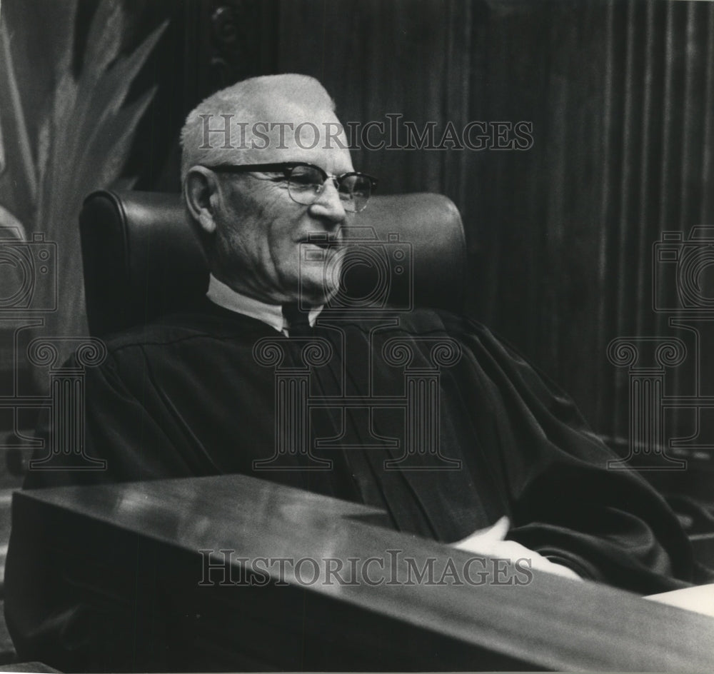 1965 Press Photo County Judge Herbert Schultz at his bench. - mjc21179 - Historic Images