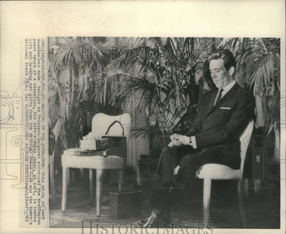 1965 Press Photo Lord Snowdon at a reception in Washington - mjc21276 - Historic Images