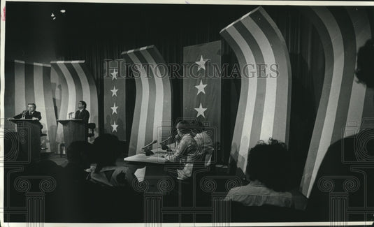 1978 Press Photo Acting Governor Schreiber & other at debate, Wisconsin-Historic Images