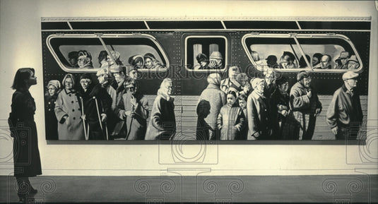 1984 Press Photo "Bus Stop" artwork by Robert Schuenek - mjc21428 - Historic Images
