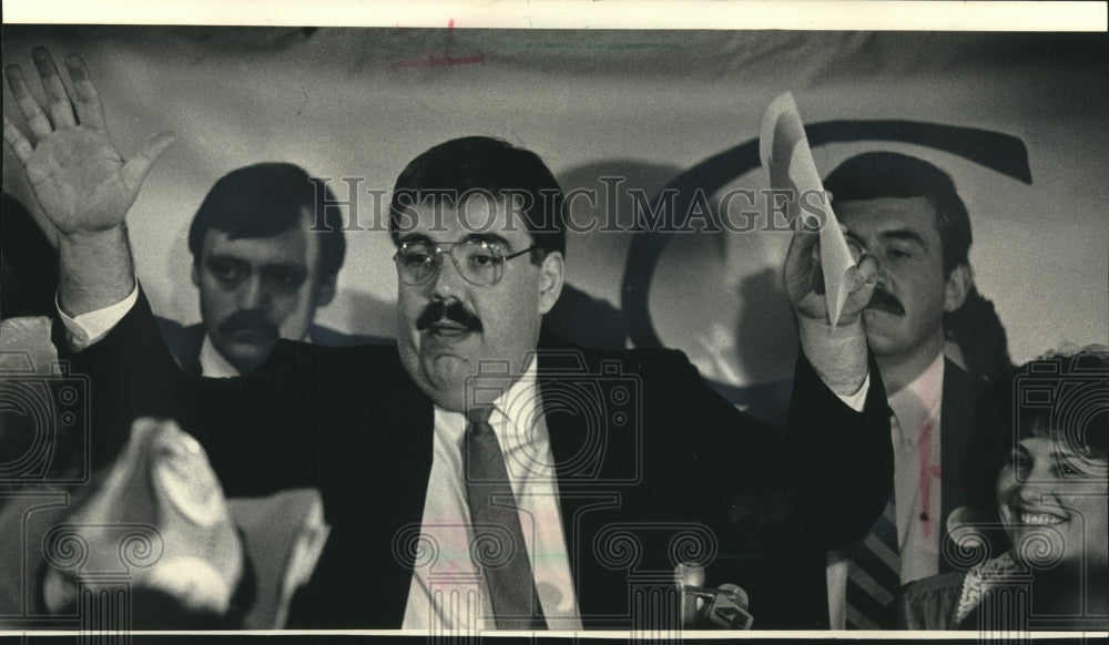 1988, County Executive David Schulz victory party, Wisconsin - Historic Images