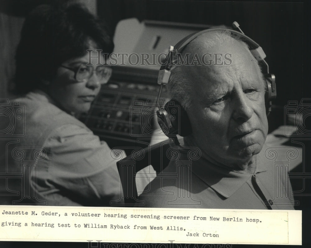 1985, Jeanette M. Geder, tests William Ryback's hearing in West Allis - Historic Images