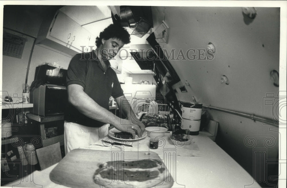 1990, Matt MacDonald, cook on the H.M.S. Rose - mjc21559 - Historic Images