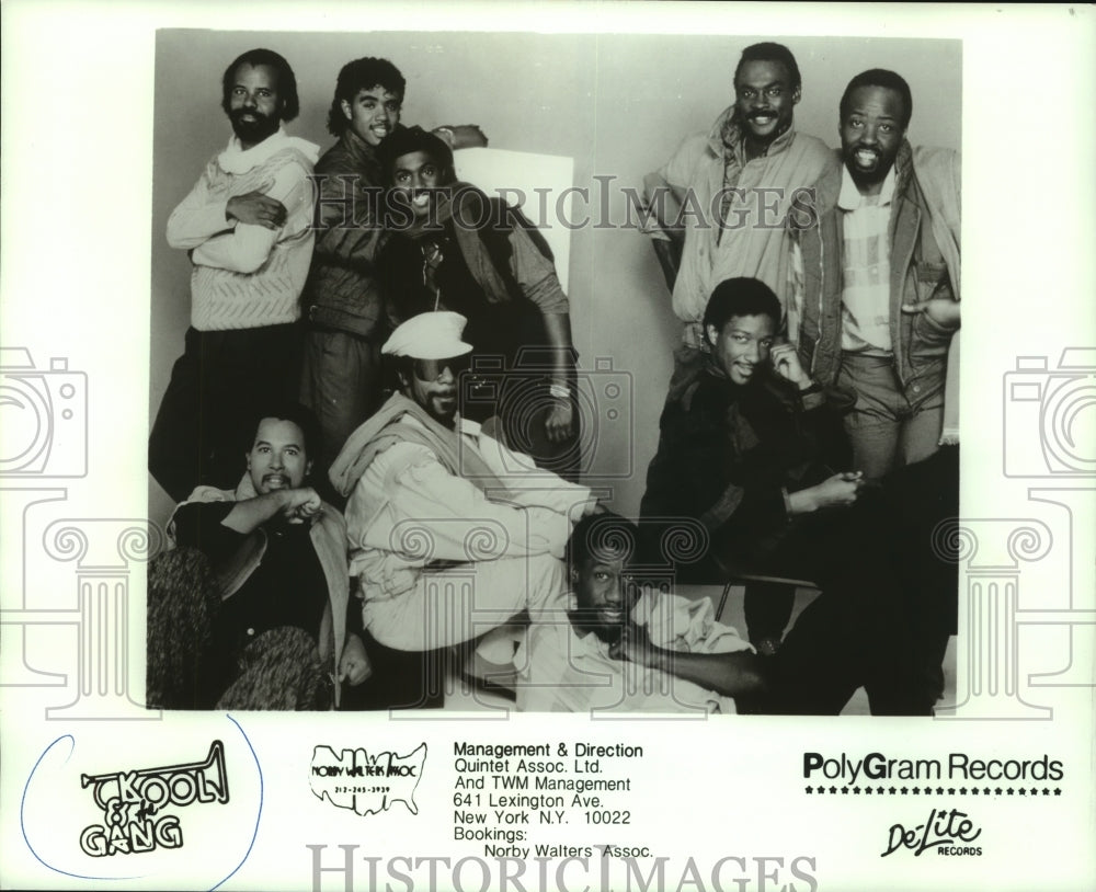 1986 Press Photo Kool &amp; Gang band in New York - mjc22091 - Historic Images