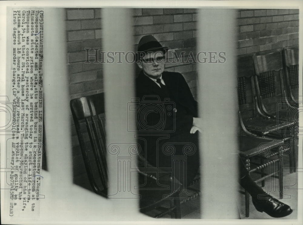 1963 Press Photo Eugene Thompson convicted of first degree murder, Minneapolis - Historic Images
