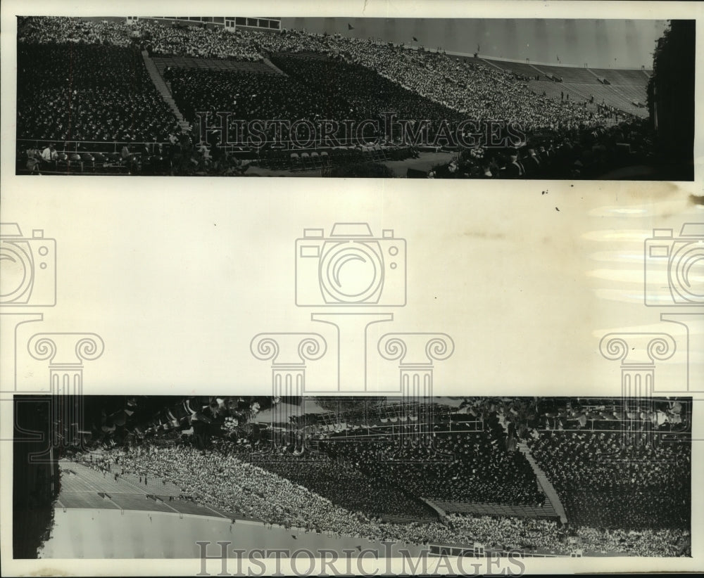 1963 Press Photo University of Wisconsin's commencement in Camp Russel Stadium - Historic Images