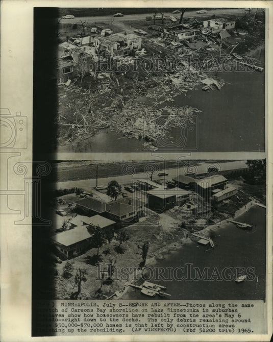 1965 Deephaven after disastrous storm & after completed rebuilding - Historic Images