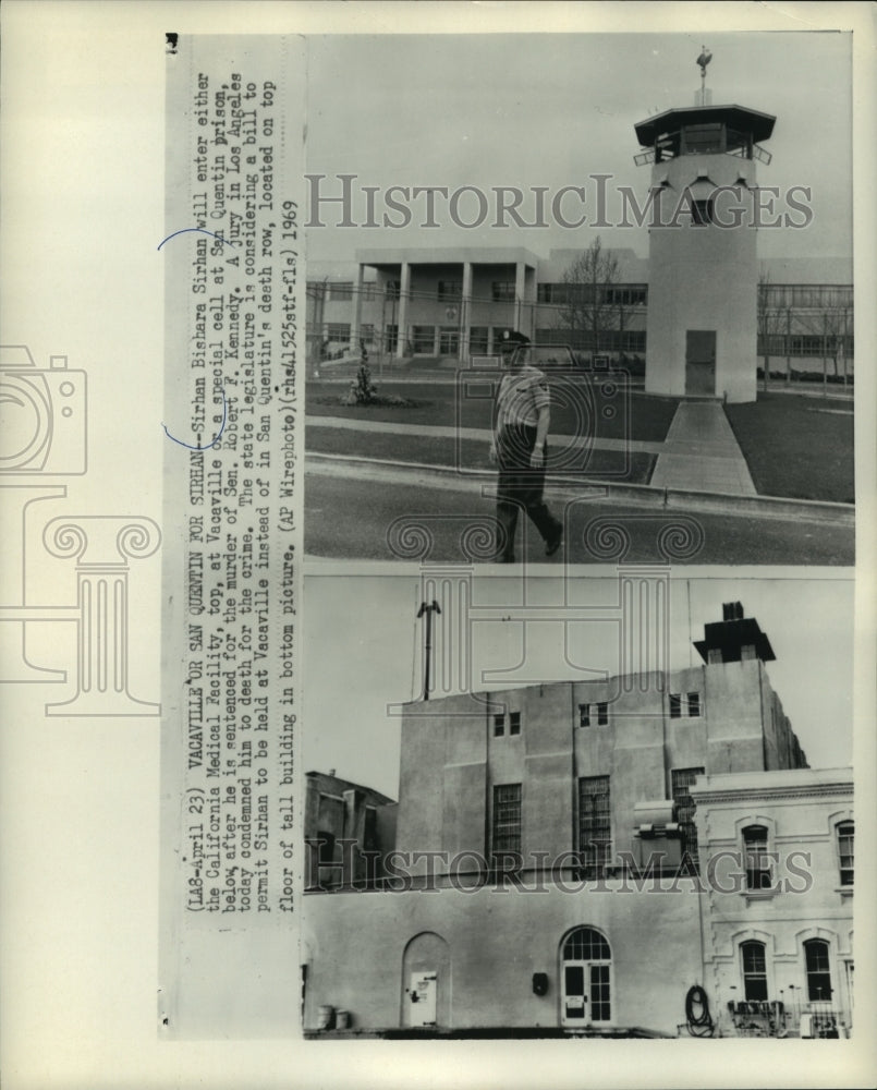 1969 Press Photo California Medical Facility At Vacaville And San Quentin Prison - Historic Images