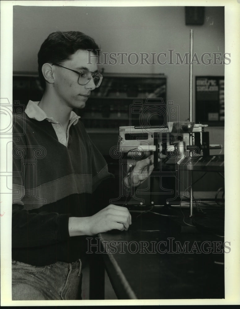 1994 Ethan Treptow, senior at Green Bay West High School, Wisconsin - Historic Images