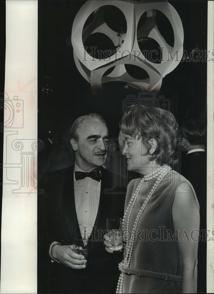 1969, Francis J. Trecker &amp; wife at St. Mary&#39;s Hospital dinner dance - Historic Images